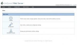 WebAdmin Console Litespeed